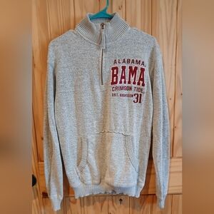 Old Varsity Brand Gray Alabama Crimson Tide Quarter-Zip Pullover M/L